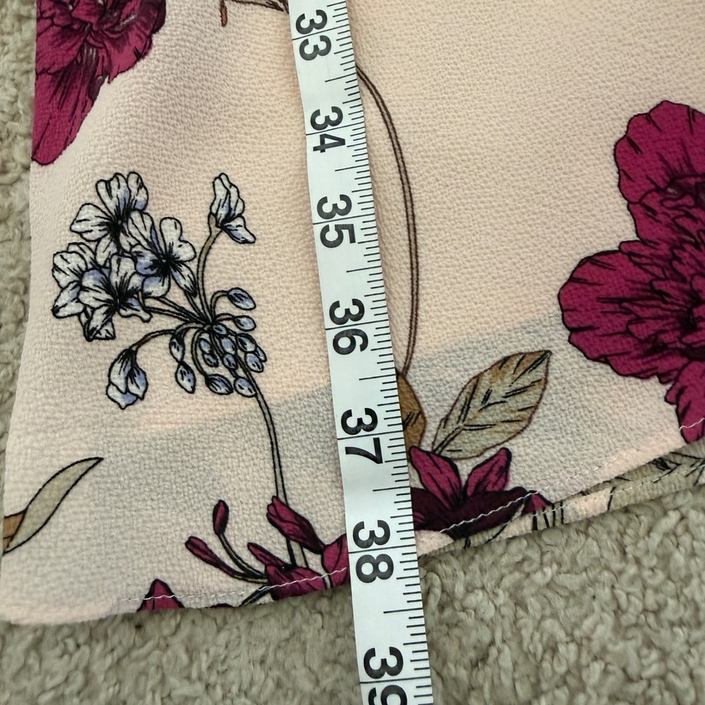 Lauren Ralph Lauren Dress Women 10 Pink Floral Tiered Sleeveless Georgette Shift - Picture 11 of 12